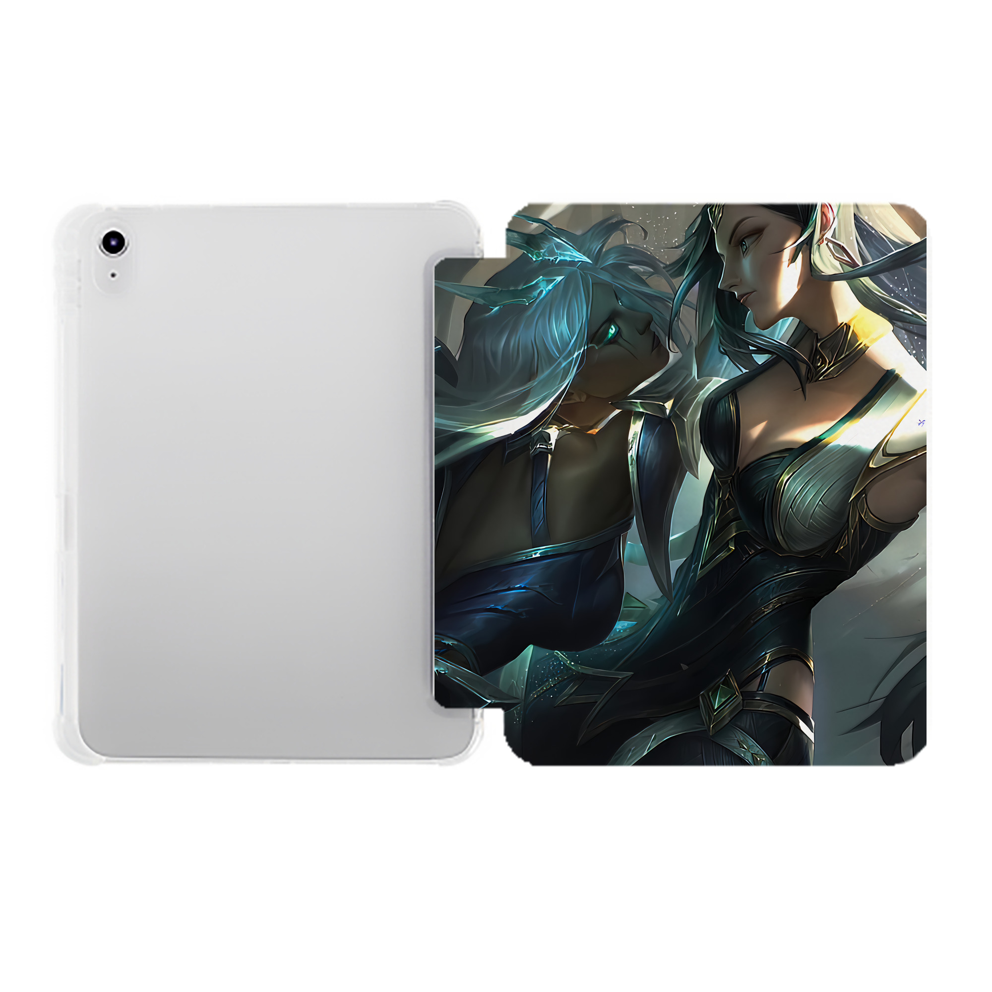 （画像用） リーグ・オブ・レジェンド League of Legends LOL IPad ケース ペン収納付き 三つ折りスタンド PUレザー×シリコン 対応機種9.5/10.5/10.9インチ